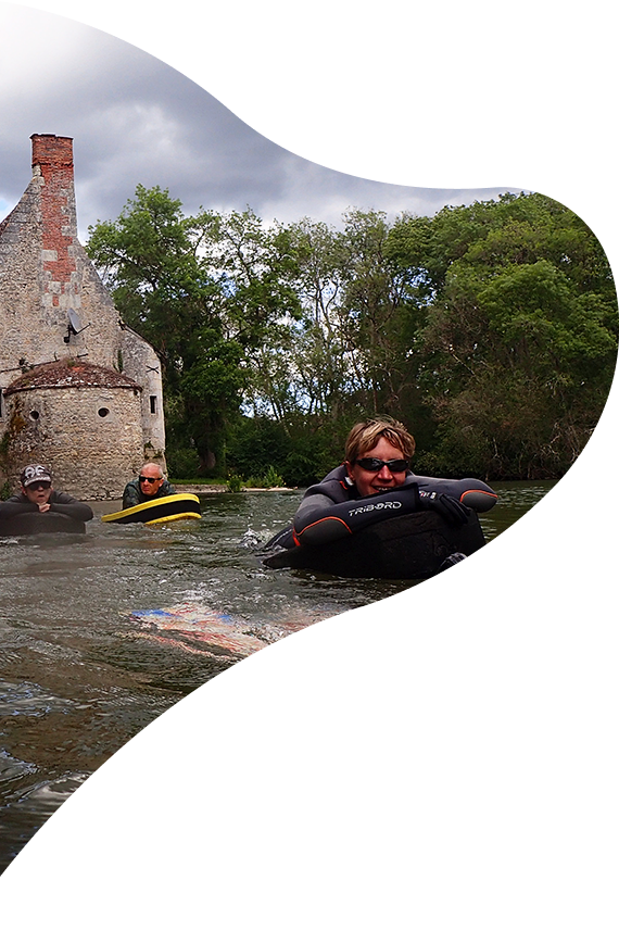 Photo d'une sortie de nage en eau vive