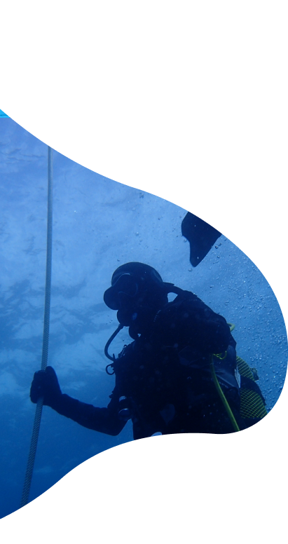 Photo d'un plongeur en mer